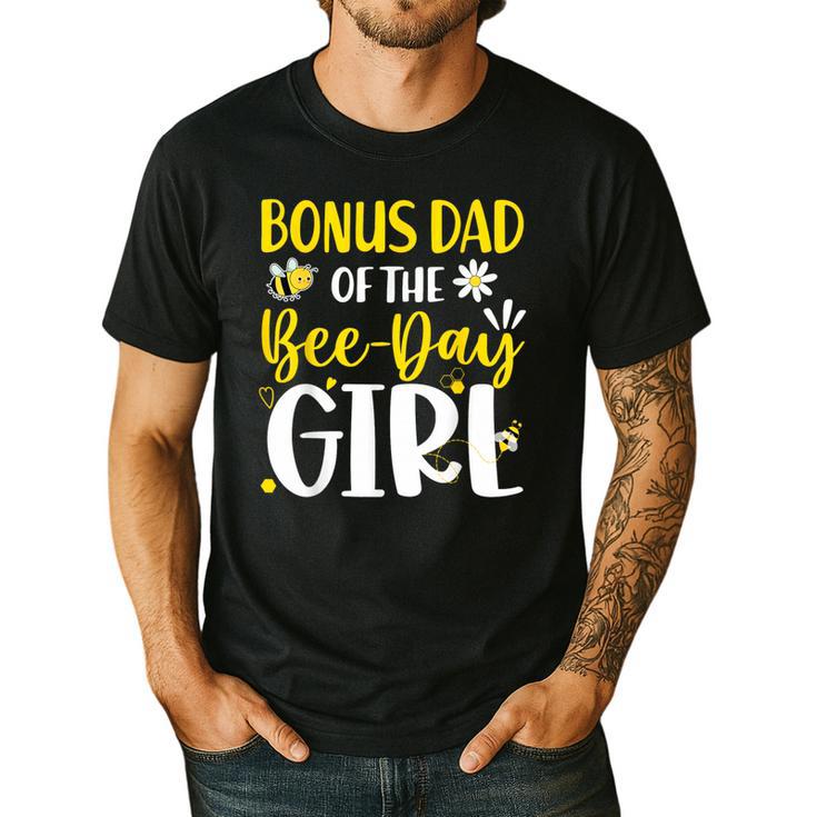 Bonus Dad Of The Bee Day Girl Birthday Party Family Men's Casual T-Shirt