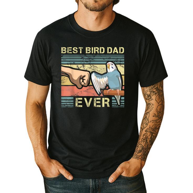 Budgie Dad Bird Lover Father Animal Enthusiast Bird Guy Men's Casual T-Shirt