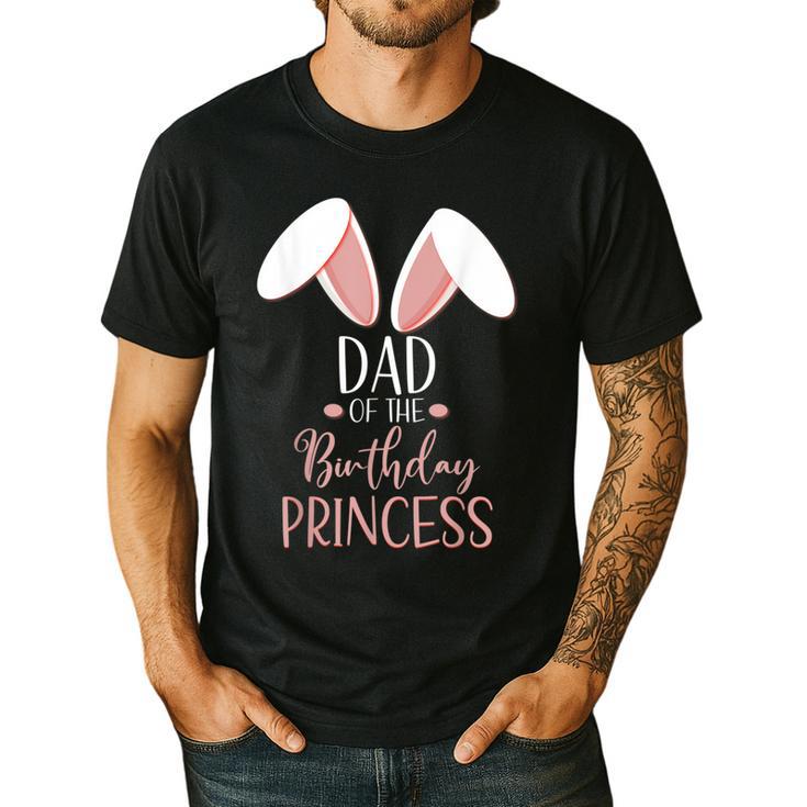 Bunny Dad Of The Birthday Princess Matching Family Men's Casual T-Shirt