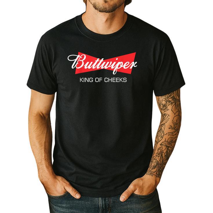 Buttwiper New Dad Beer Inspired Diaper Shower Men's Casual T-Shirt