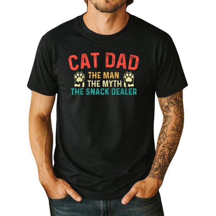 Cat Dad The Man The Myth Cat Lover Kitten Owner Kitty Men's Casual T-Shirt