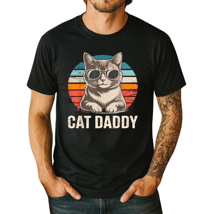 Cat Daddy Shirt Men Cat Lover Dad Fathers Day Men's Casual T-Shirt