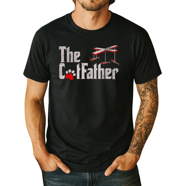 The Cat Father Cat Dad Feline Father Kitten Dad Men's Casual T-Shirt