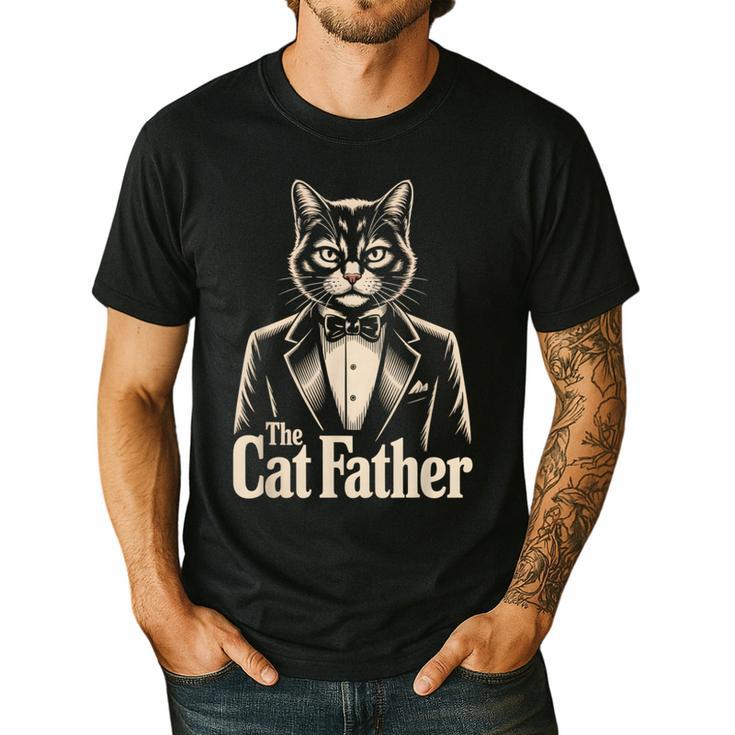 Cat Lover The CatFather Cat Dad Men's Casual T-Shirt