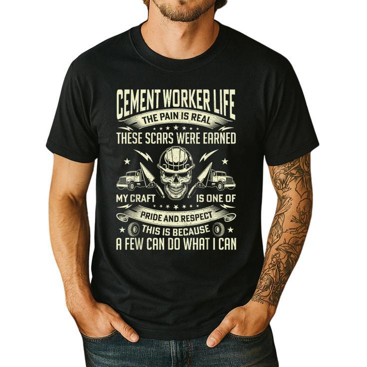 Cement Worker Life Concrete Finisher Dad Father Men's Casual T-Shirt
