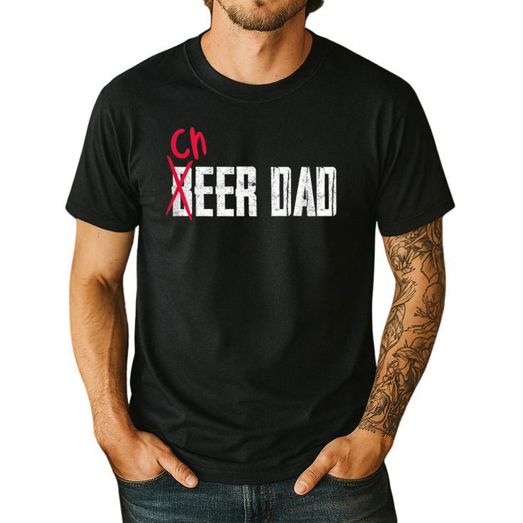 Cheer Dad Beer Dad Cheerleading Father Father's Day Men's Casual T-Shirt
