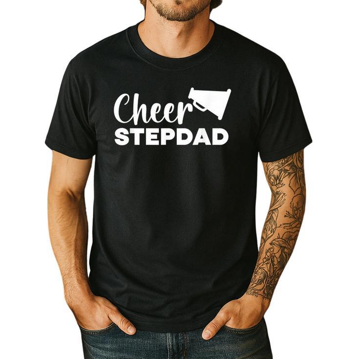 Cheer Stepdad Cheerleading Step Dad Cheerleader Stepfather Men's Casual T-Shirt