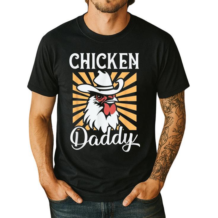 Chicken Daddy Vintage Poultry Farmer Fathers Day Men's Casual T-Shirt