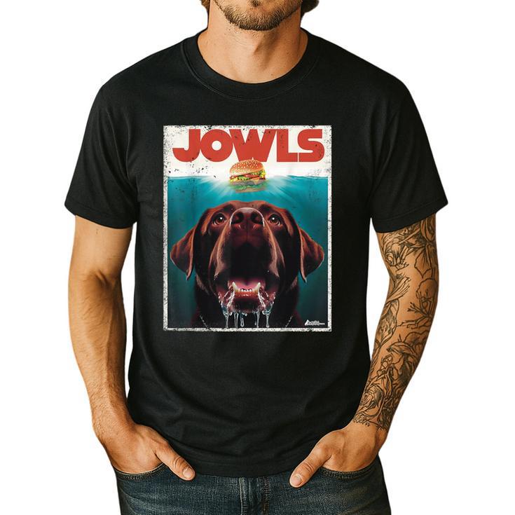 Chocolate Lab Jowls Labrador Retriever Dog Mom Dad Men's Casual T-Shirt
