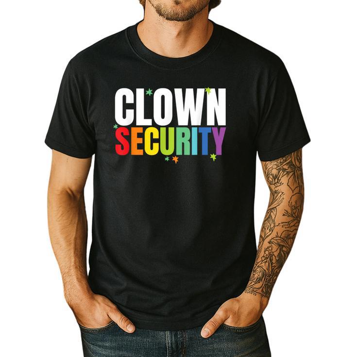 Clown Security Halloween Dad Mom Costume Men's Casual T-Shirt