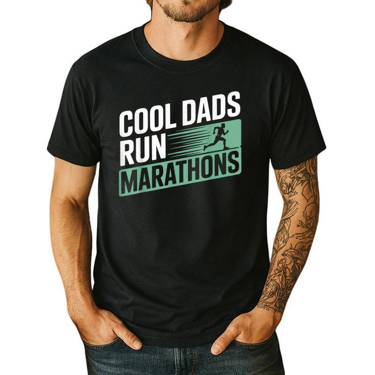 Cool Dads Run Marathons Marathon Running Runner Men's Casual T-Shirt
