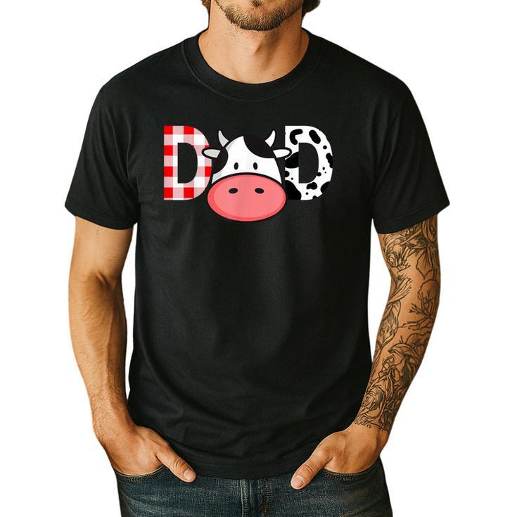 Cow Mom Or Dad Birthday Farm Birthday Party Men's Casual T-Shirt