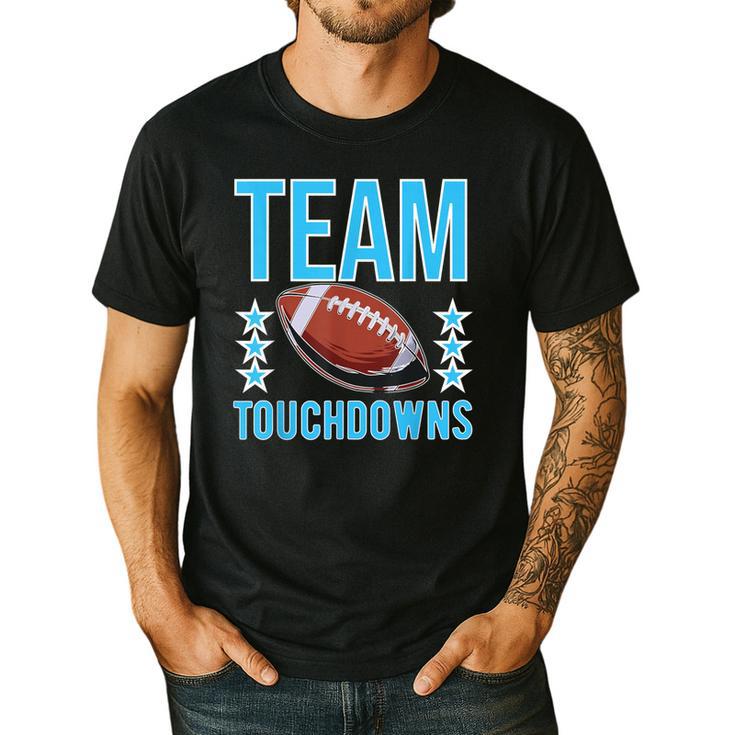 Cute Team Touchdowns Gender Reveal For Mom And Dad Men's Casual T-Shirt