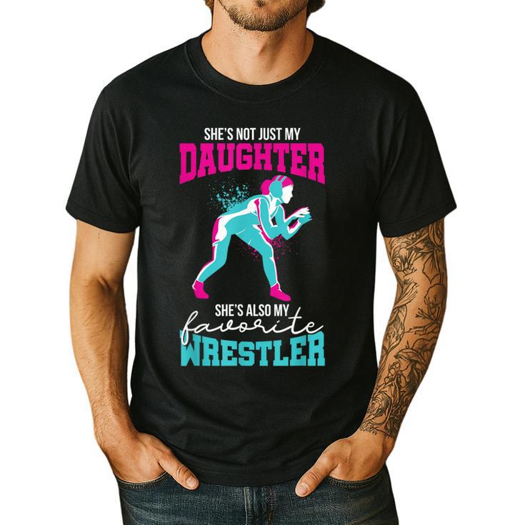 Cute Wrestling Daughter Favorite Wrestler Dad Mom Men's Casual T-Shirt