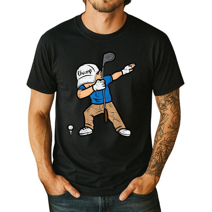 Dabbing Golfer Golfing Golfer Dad Men Boys Kids Youth Men's Casual T-Shirt