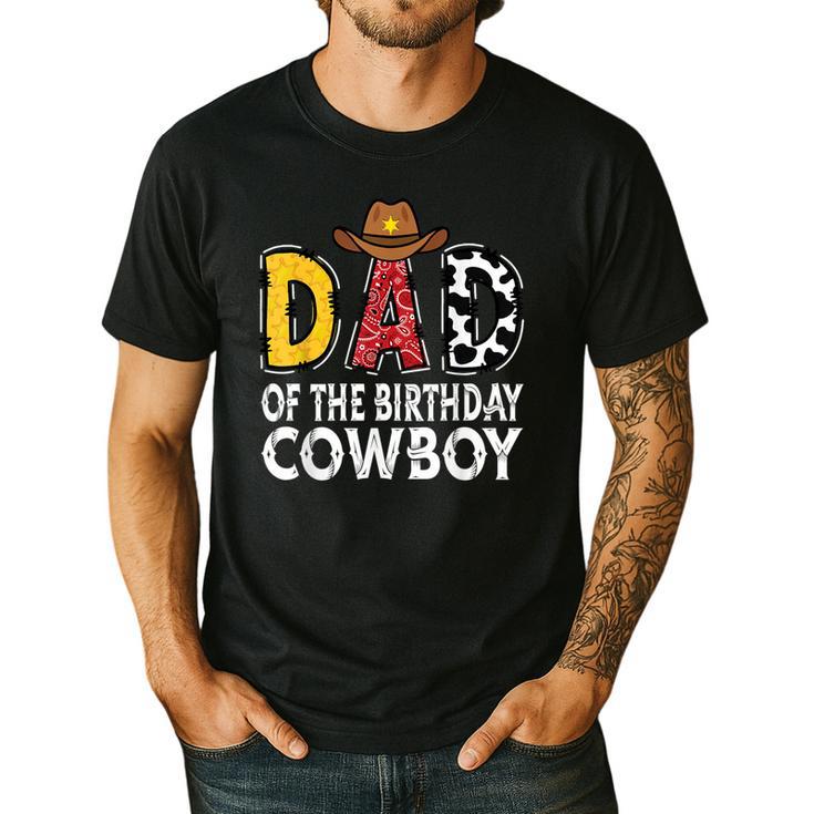 Dad 1st Birthday Cowboy Western Dad Birthday Boy Men's Casual T-Shirt