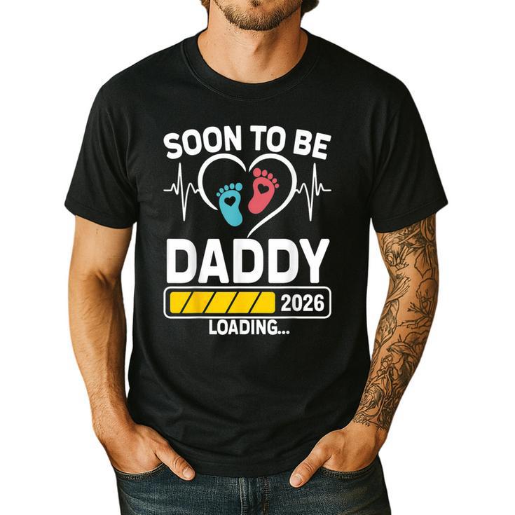 Dad To Be 2026 Loading Dad Est 2026 Promoted To Daddy Men's Casual T-Shirt
