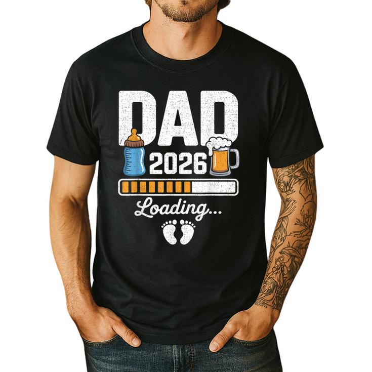 Dad 2026 Loading Expecting New Baby Announcement Men Men's Casual T-Shirt