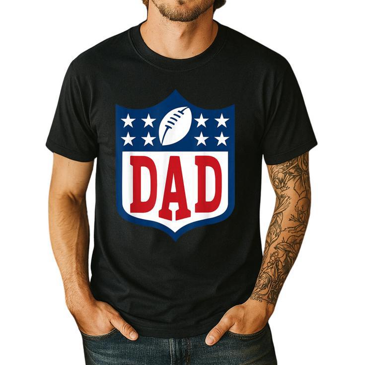 Dad American Football Happy Birthday Family Matching Retro Men's Casual T-Shirt