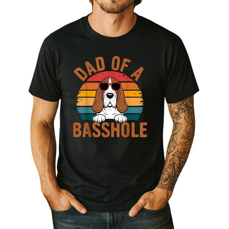 Dad Of a Basshole Basset Hound Owner Men's Casual T-Shirt