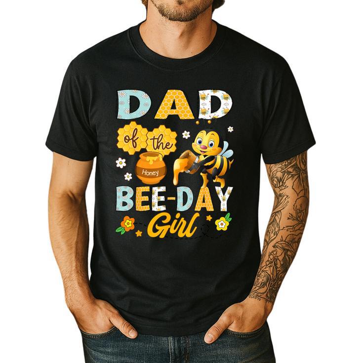 Dad Of The Bee-Day Girl Bee Birthday Party Men's Casual T-Shirt