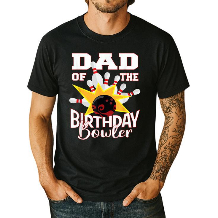 Dad Of The Birthday Bowler Kid Bowling Party Men's Casual T-Shirt