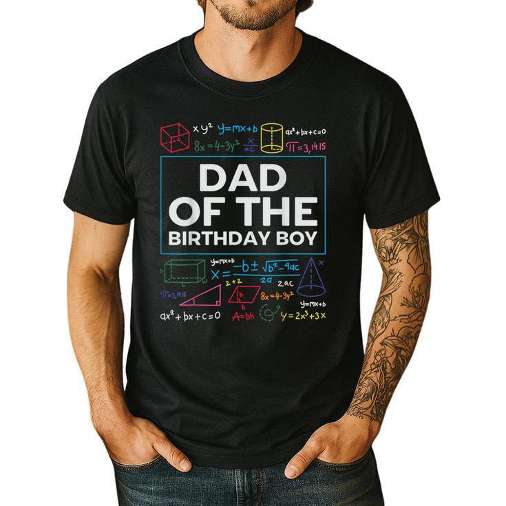 Dad Of The Birthday Boy 10th Birthday Math Party Outfit Men's Casual T-Shirt
