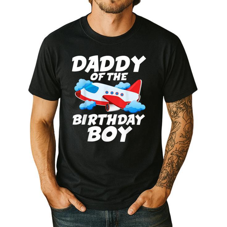 Dad Of The Birthday Boy Airplane Men's Casual T-Shirt