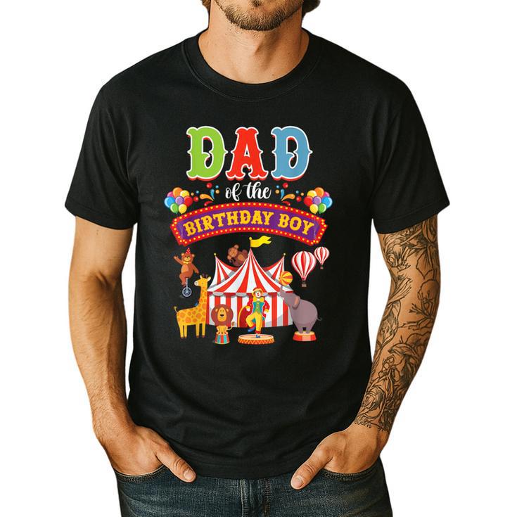 Dad Of The Birthday Boy Carnival Circus 1st Birthday Party Men's Casual T-Shirt