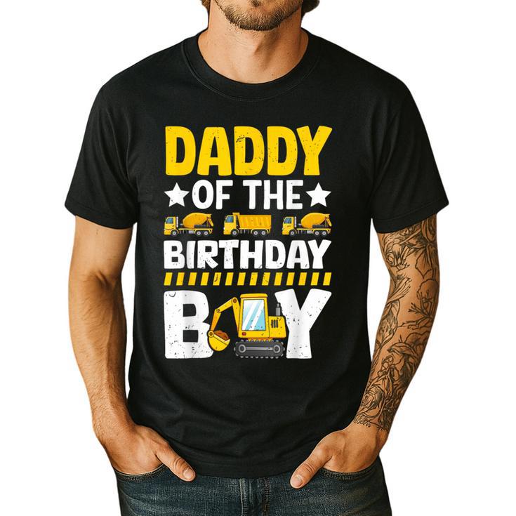 Dad Of The Birthday Boy Construction Theme Party Matching Men's Casual T-Shirt