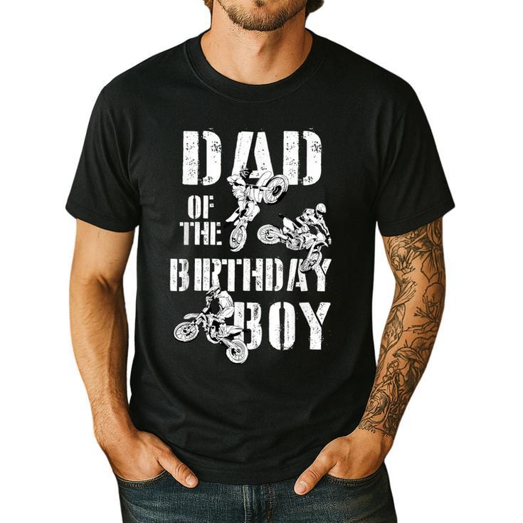 Dad Of The Birthday Boy Dirt Bike Men's Casual T-Shirt