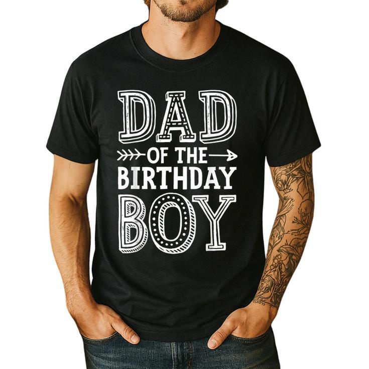 Dad Of The Birthday Boy Father Papa Family Matching Men's Casual T-Shirt