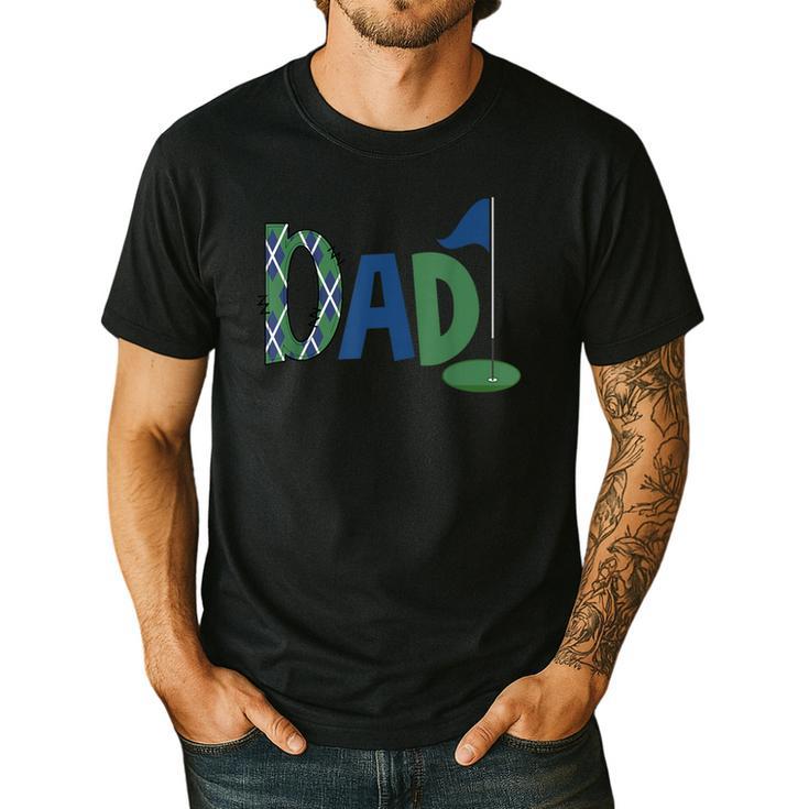Dad Of The Birthday Boy Hole In One Golf Sport Matching Men's Casual T-Shirt Dad Of The Birthday Boy Hole In One Golf Sport Matching Men's Casual T-Shirt