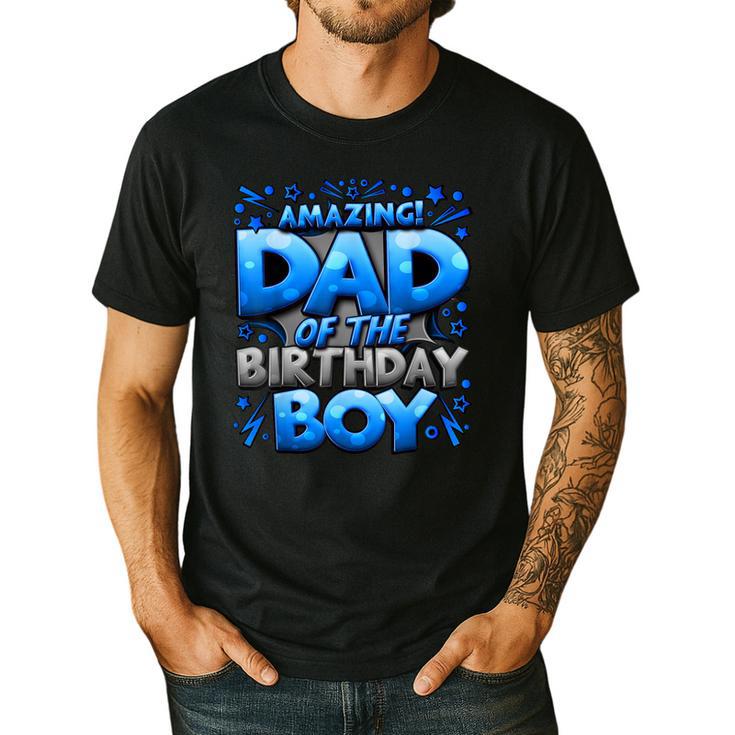 Dad Of The Birthday Boy Matching Family Father Men's Casual T-Shirt