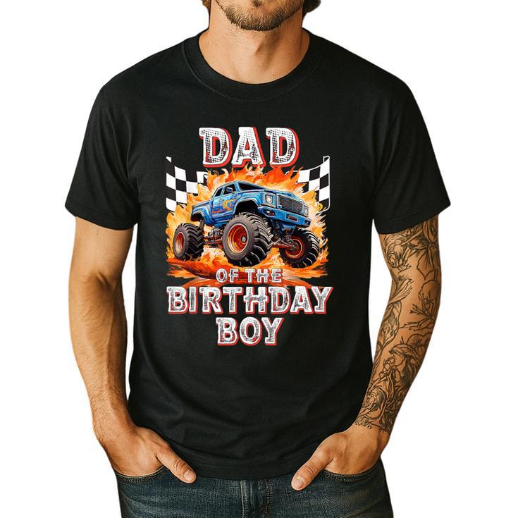 Dad Of The Birthday Boy Monster Truck Birthday Men's Casual T-Shirt