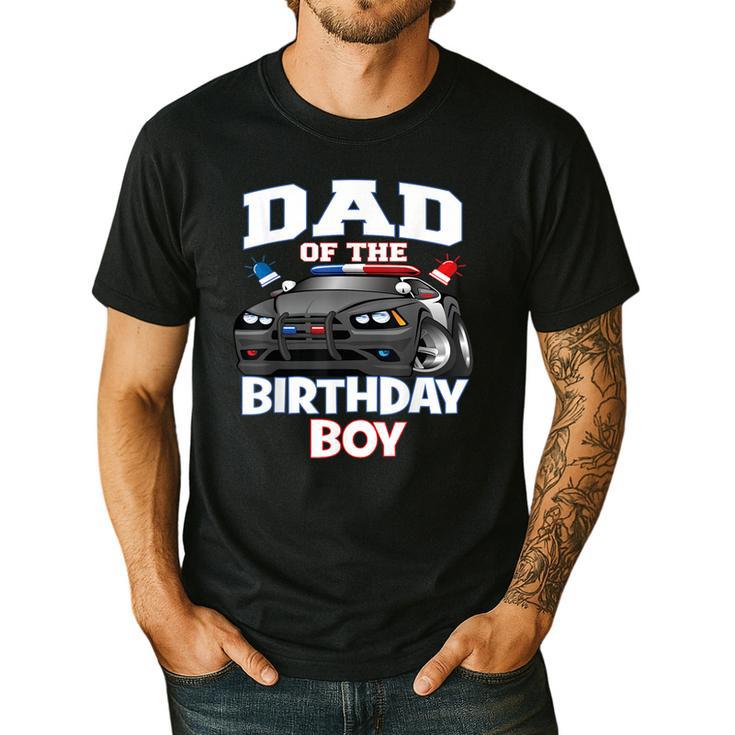 Dad Of The Birthday Boy Policeman Officer Party Men's Casual T-Shirt Dad Of The Birthday Boy Policeman Officer Party Men's Casual T-Shirt