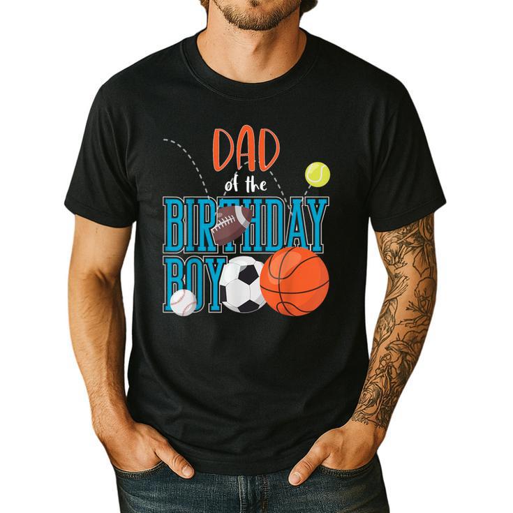 Dad Of The Birthday Boy Sports Matching Family Men's Casual T-Shirt