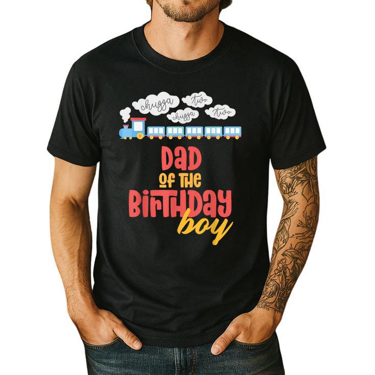 Dad Birthday Boy Train I'm 2 Two Yr Old Chugga Engine Men's Casual T-Shirt