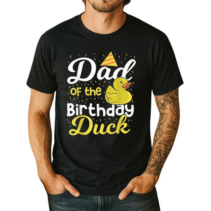 Dad Of The Birthday Duck Boy Rubber Duck Birthday Girl Men's Casual T-Shirt