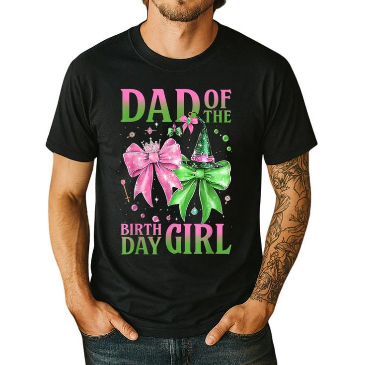 Dad Of The Birthday Girl Coquette Matching Family Party Men's Casual T-Shirt
