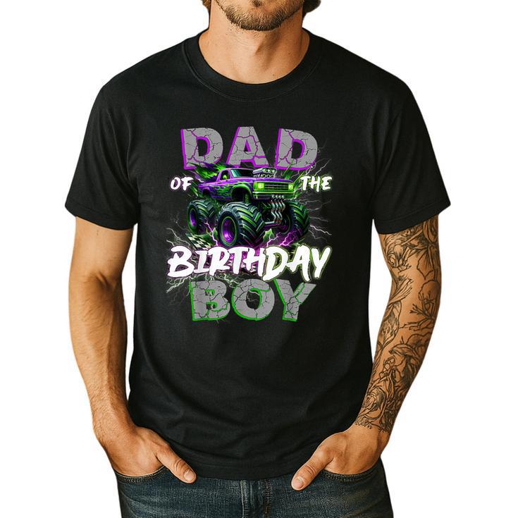 Dad Of The Birthday Monster Truck Family Matching Party Men's Casual T-Shirt