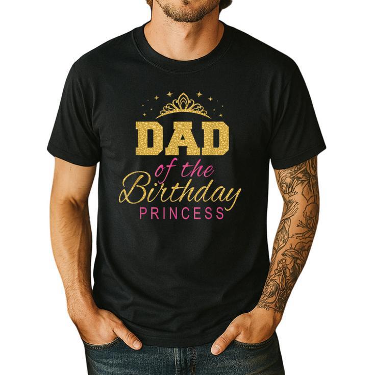 Dad Of The Birthday Princess Girls Party Small Men's Casual T-Shirt