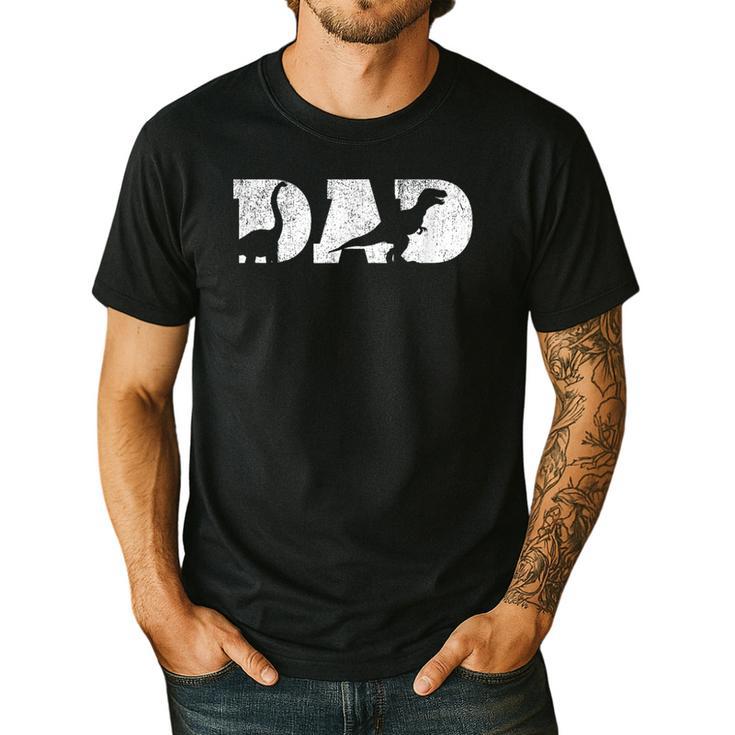 Dad Dinosaur Saurus Boys Girls Fathers Day Idea Men's Casual T-Shirt