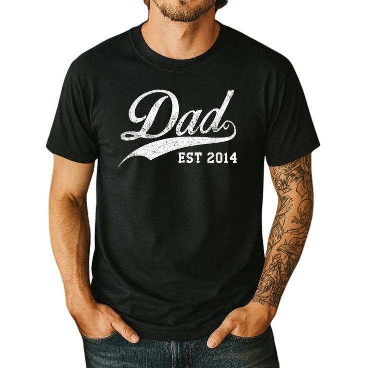 Dad Established 2014 Father's Day Men's Casual T-Shirt