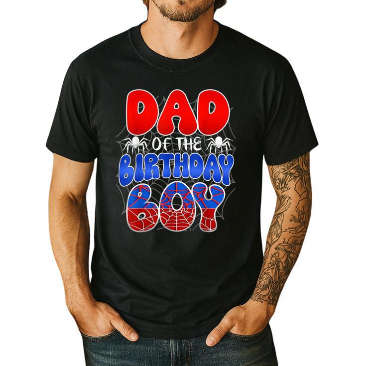Dad And Mom Birthday Boy Spider Family Matching Men's Casual T-Shirt