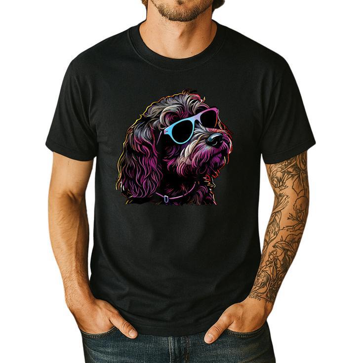 Dad Mom Cool Dog Sunglasses Cockapoo Men's Casual T-Shirt