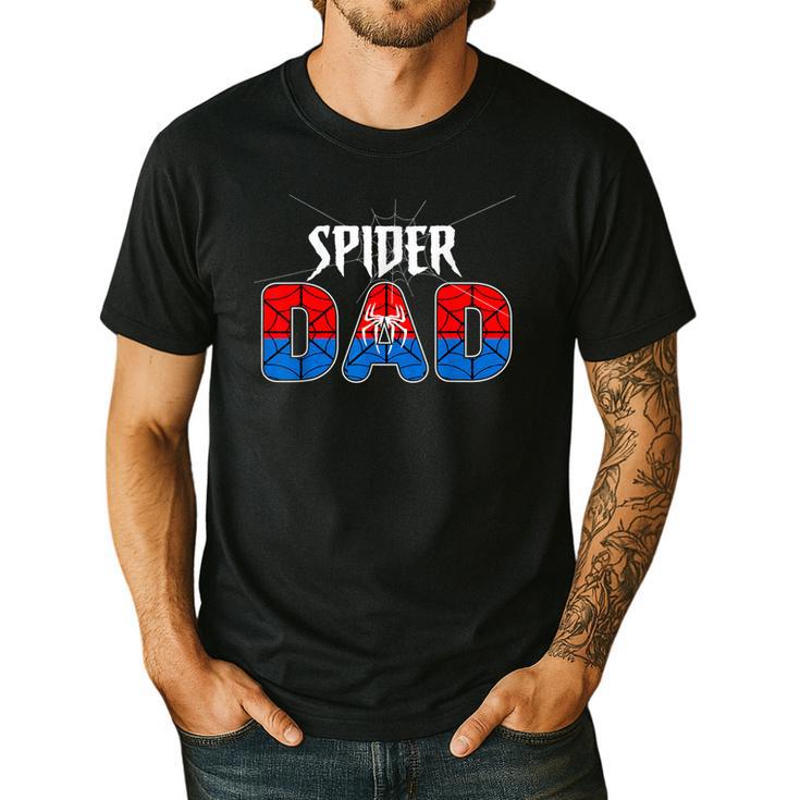 Dad And Mom Spider Family Matching Birthday Halloween Men's Casual T-Shirt