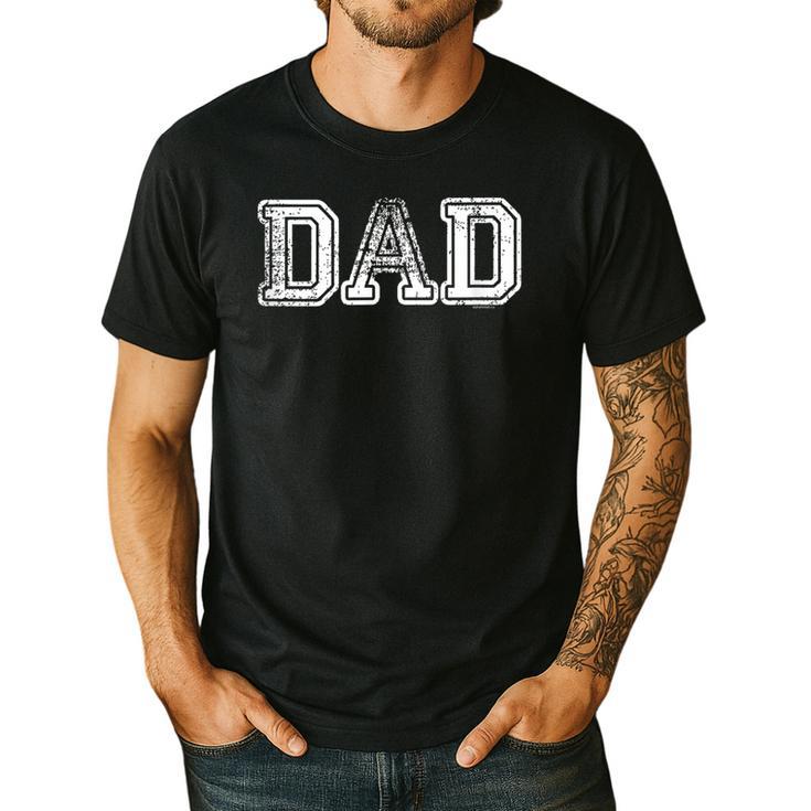 Dad Shirts For Dad Vintage Dad Idea Fathers Day Fun Men's Casual T-Shirt