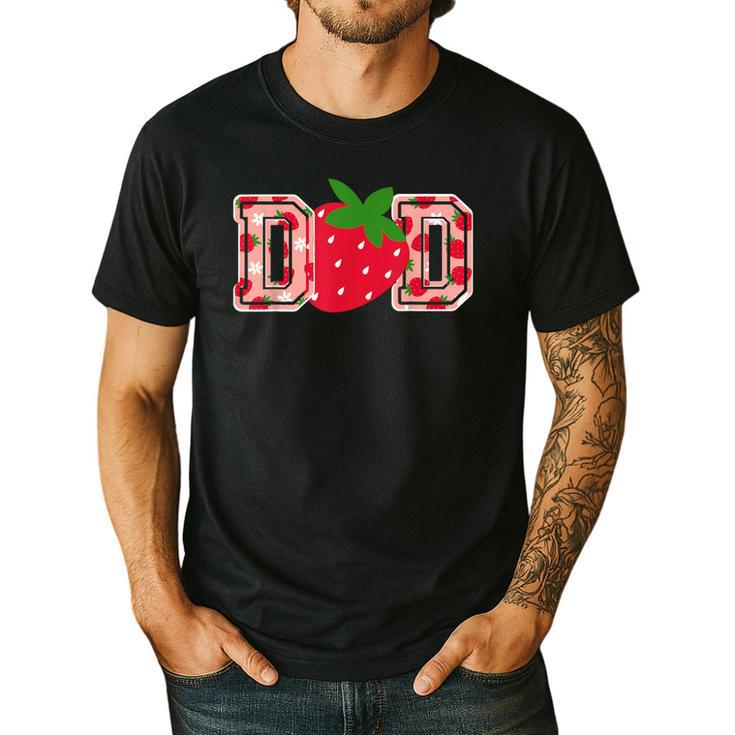 Dad Strawberry Birthday Men's Casual T-Shirt