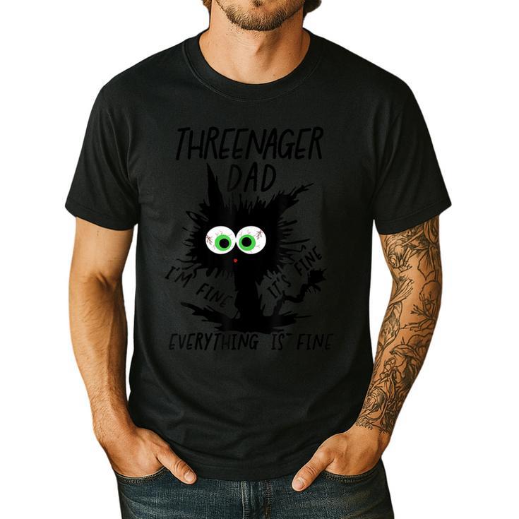 Dad Threenager Dad Daddy Of A Threenager Men's Casual T-Shirt